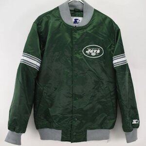 NEW NY Jets Varsity Bomber - Green Satin Jacket - Size M